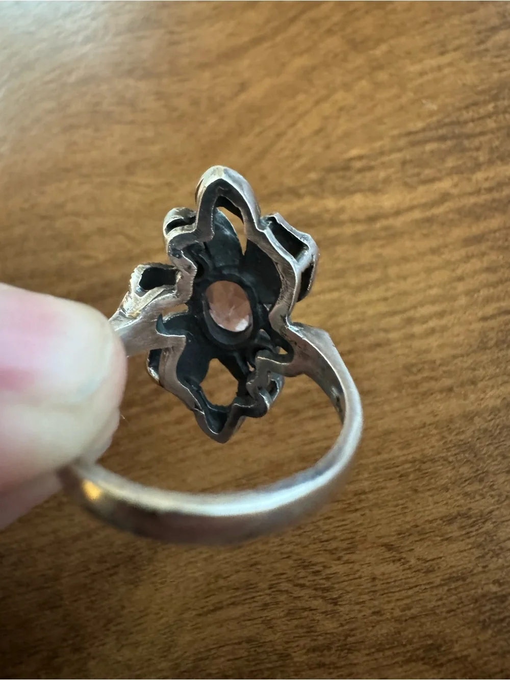 Purple Ribbon Sterling Ring